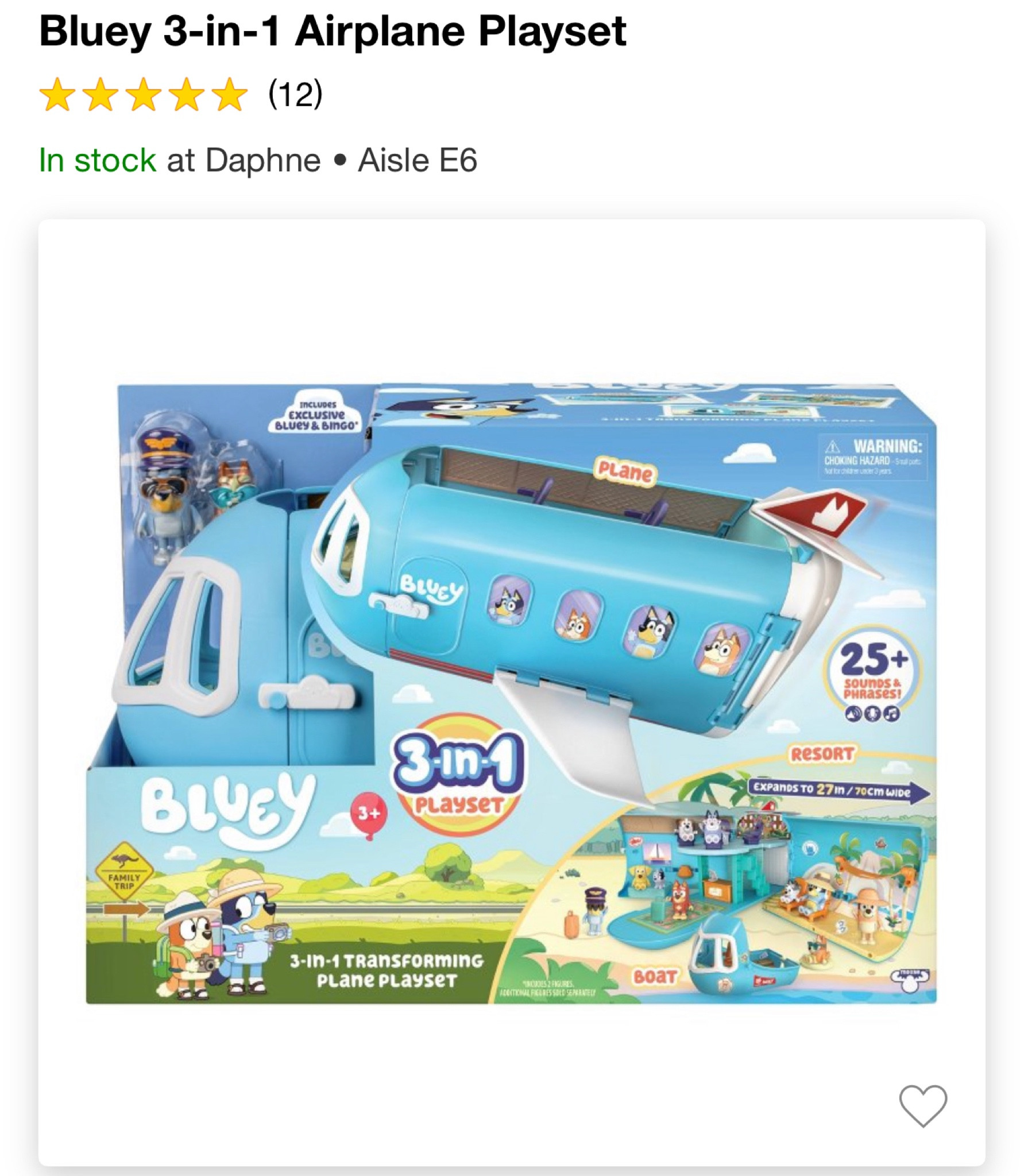 Bluey 3 in 1 Airplane from Target 

#LTKFamily #LTKKids