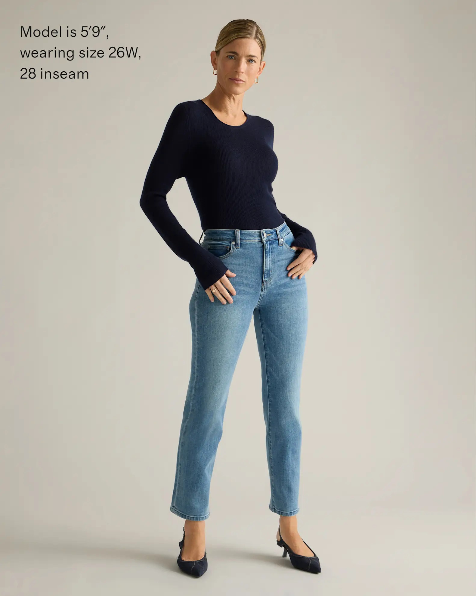 Stretch High Rise Straight Jeans - 26" inseam | Quince