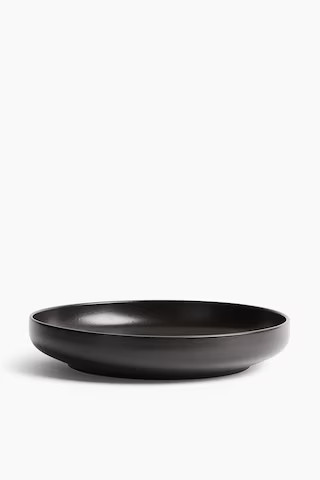 H & M - Reactive-glaze stoneware serving bowl - Black | H&M (UK, MY, IN, SG, PH, TW, HK)