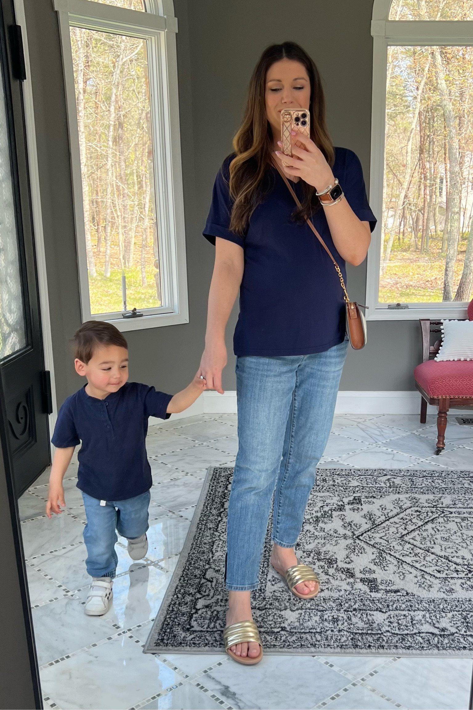 Mommy and me outfit, twinning with my mini, mom and son, outfit idea, pregnancy outfit idea, mom style, pregnancy fashion, pregnancy outfit, maternity style, casual outfit, t shirt and jeans, best maternity jeans, spring jeans pregnancy, bump style, toddler boy style, trendy toddler, toddler joggers, toddler sneakers

#LTKkids #LTKfamily #LTKbaby