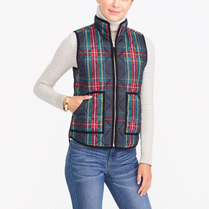 Printed quilted puffer vest | J.Crew Factory