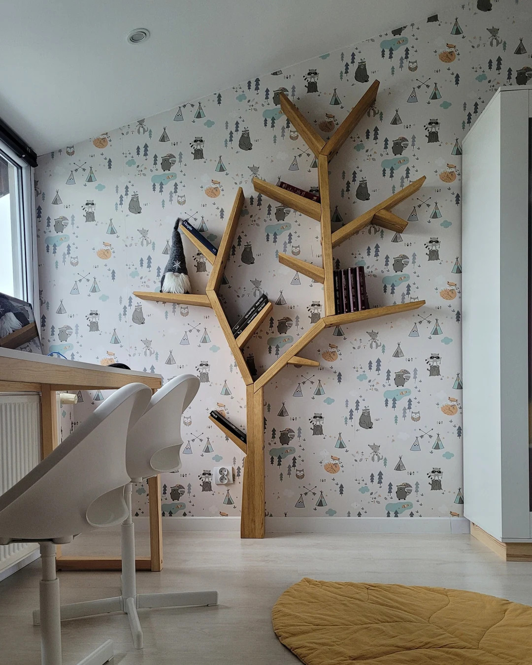 Handmade Tree Branch Bookshelf, Natural Wood, Nursery Room Bookshelf, Kids Room Bookshelf, Farmho... | Etsy (US)