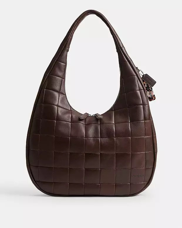 Alter/Ego Large Crescent Shoulder Bag In Checkerboard Upcrafted Leather | Coach (US)