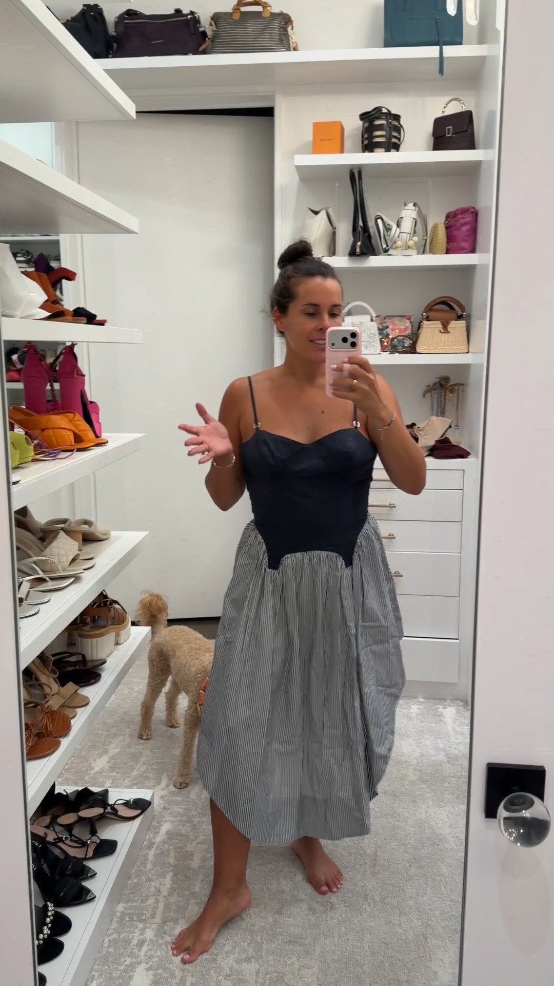 Love this dress!! I’m actually wearing a 6 and need to order an 8. I’d say it runs tts but there is no stretch so if you’re between sizes size up!

#LTKootd #LTKgrwm