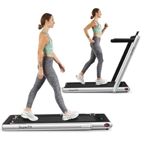 UMAY Under Desk Treadmill with Foldable Wheels, Portable Walking Jogging Machine Flat Slim Treadmill | Amazon (US)