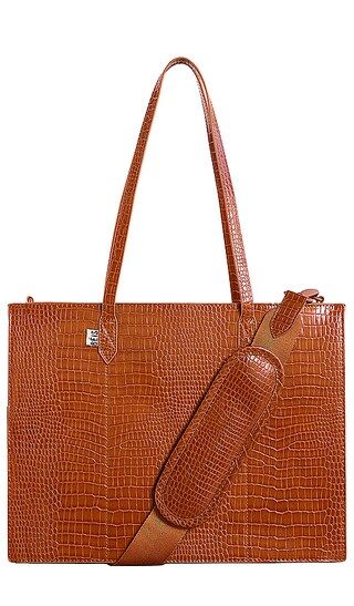 The Large Work Tote in Cognac Croc | Revolve Clothing (Global)