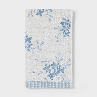 Botanical Floral Dorm Decorative Hand Towel Blue - Threshold™ | Target