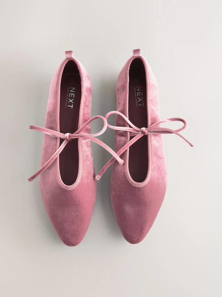 Pink Forever Comfort® Velvet Tie Mary Janes | Next EU