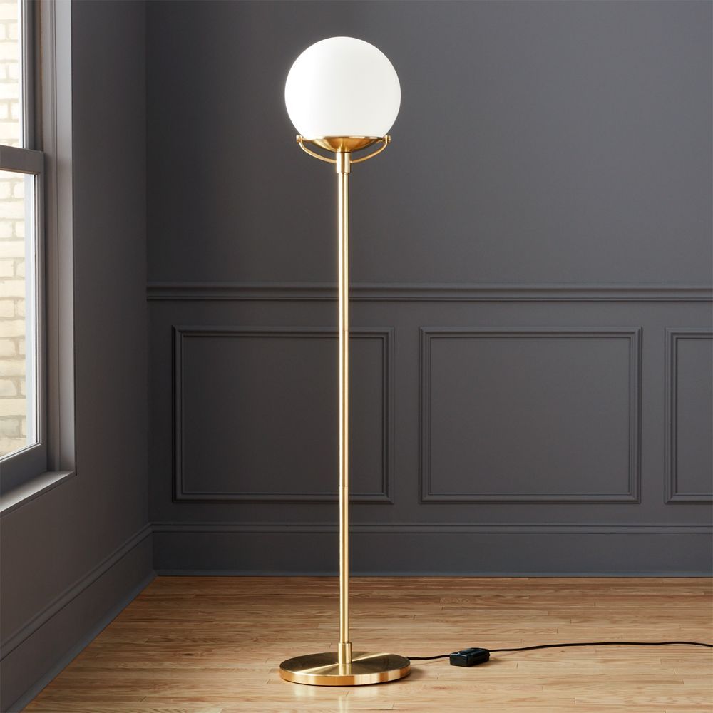 Globe Brass Floor Lamp | CB2