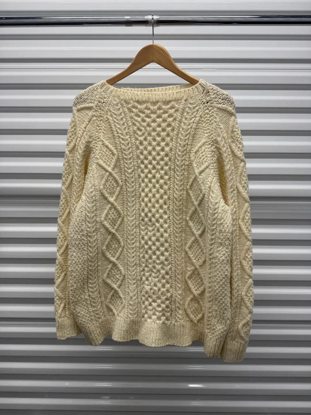 Vintage 1970’s Irish Wool Cable Knit Sweater Cream Colored Hand Knit Retro Cozy Cabin Wear Fash... | Etsy (US)