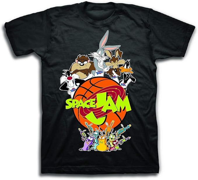 space jam Mens Classic Shirt - Tune Squad Marvin & Bugs Bunny Tee 90’s Classic T-Shirt | Amazon (US)