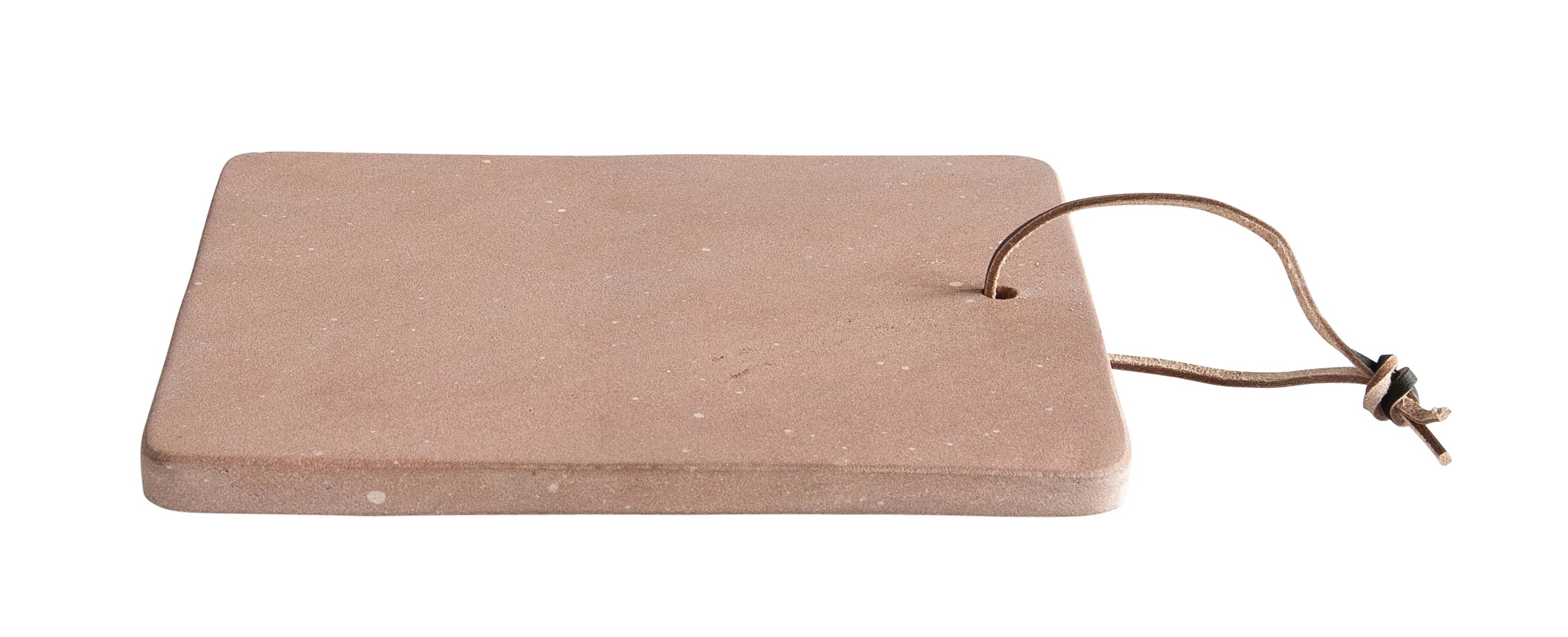 Creative Co-Op Small Pink Sandstone Cheese/Cutting Board with Leather Tie | Walmart (US)