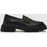 Schuh Black Lyle Chunky Loafer Flat Shoes | Schuh