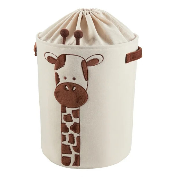 Better Homes & Gardens Round Tapered Laundry Hamper with Drawstring Liner, Giraffe | Walmart (US)