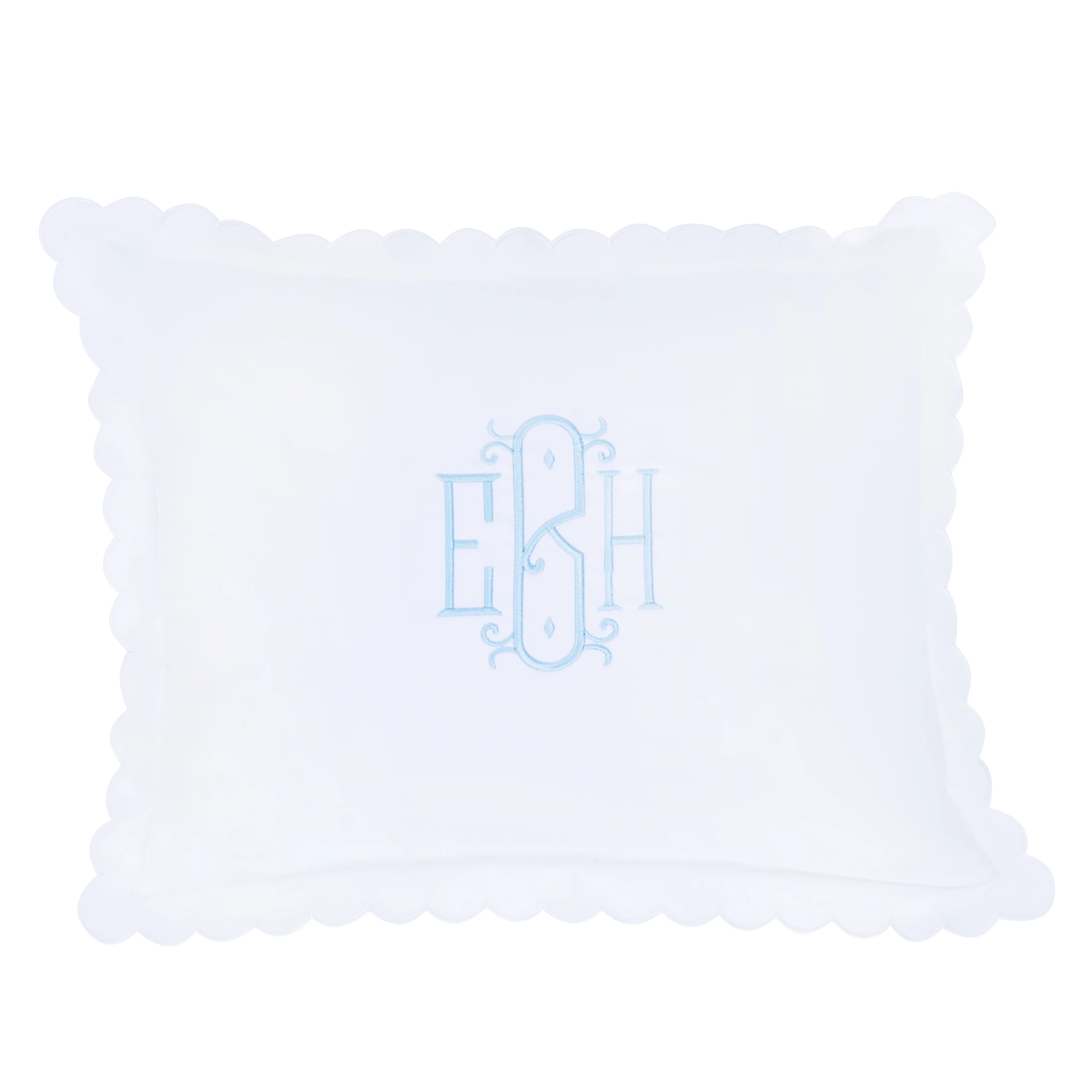 Scallop Baby Pillowcase - White | Little English