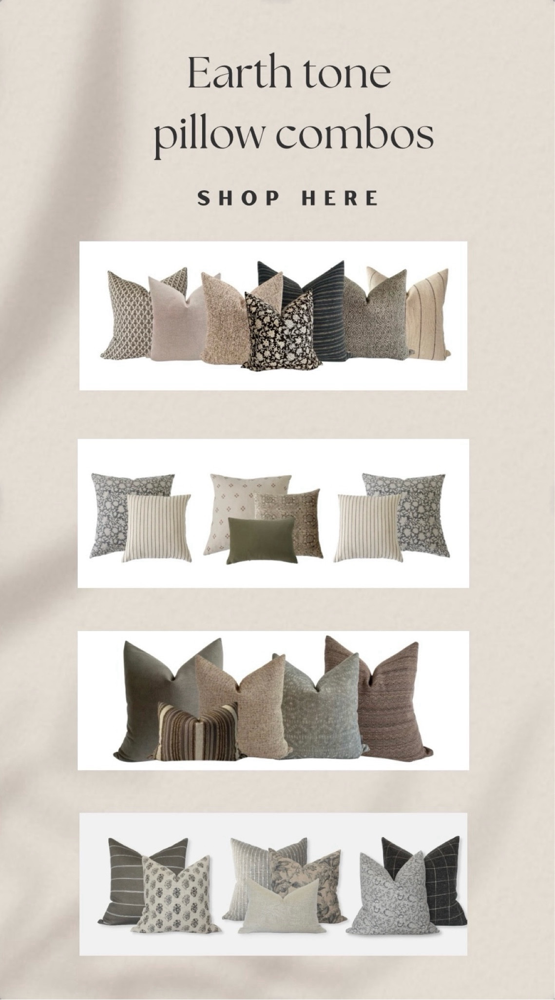 Earth tone pillow combos to dress up your sectional with ease!

#LTKMostLoved #LTKstyletip #LTKhome
