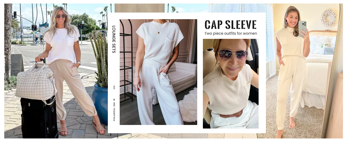 Tanming Women's 2 Piece Outfits Sweater Sets Knit Pullover Tops and High Waisted Pants Lounge Set... | Amazon (US)