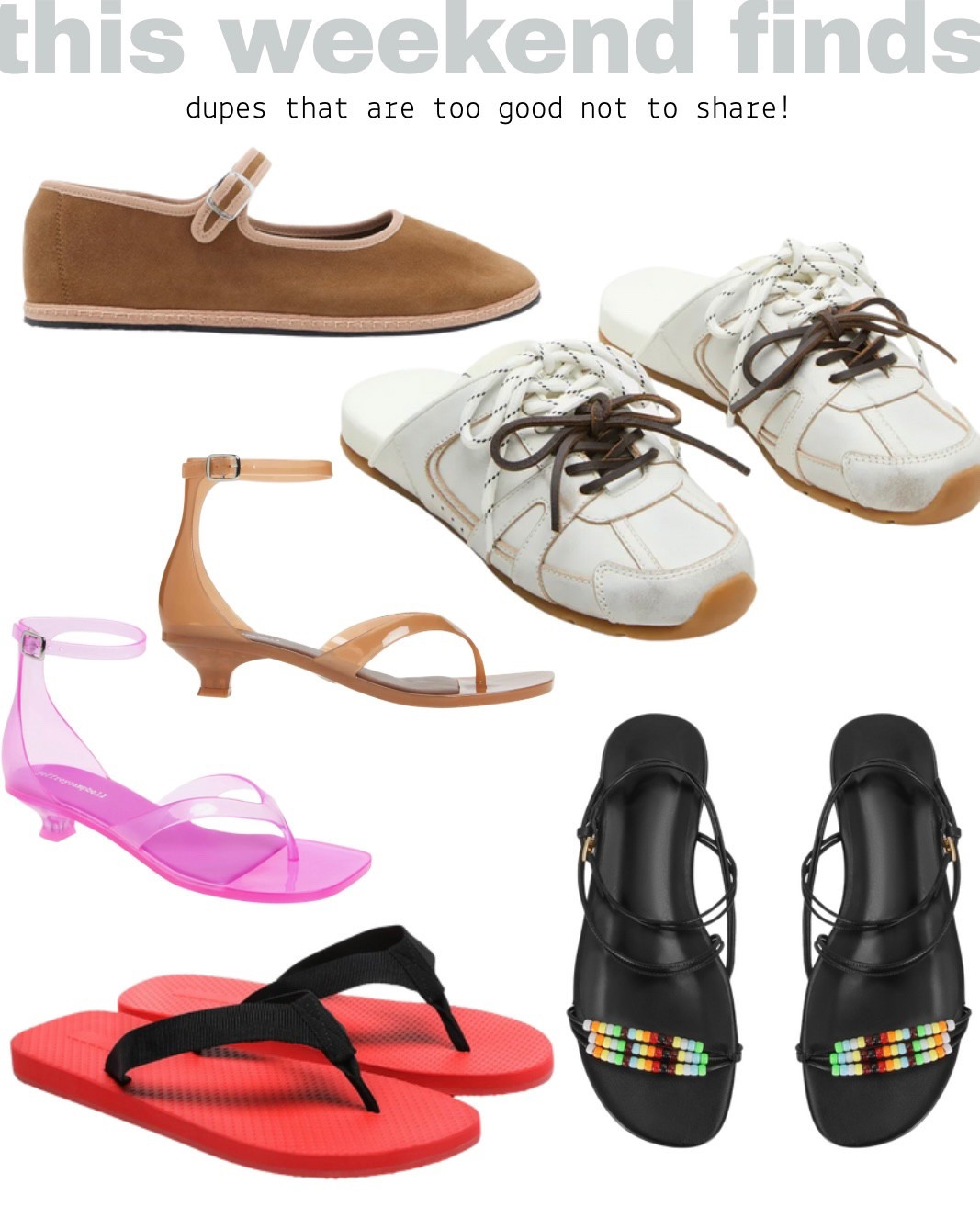 We love shows! Everything under $100 and look way too much like designers we all know and love!! 

#LTKShoeCrush #LTKFindsUnder100