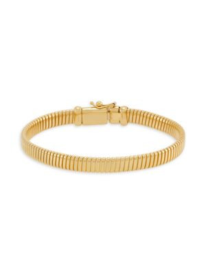 14K Yellow Gold Flat Tubogas Bracelet | Saks Fifth Avenue OFF 5TH