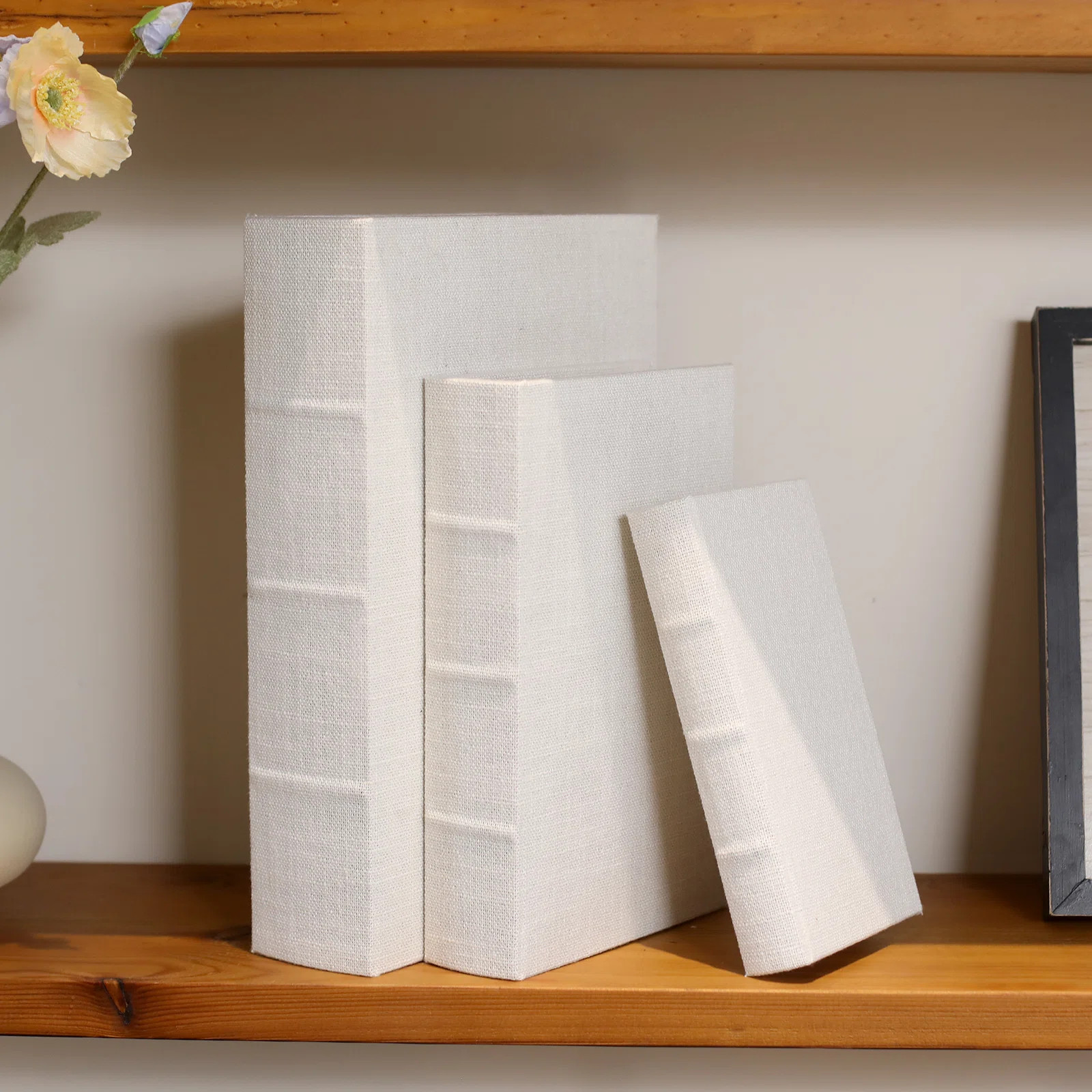 Wood Decorative Faux Book Boxes Set Of 3 (Set of 3) | Wayfair North America