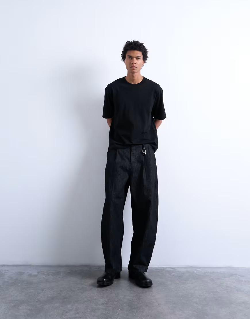 Topman cropped fit t-shirt in black | ASOS (Global)