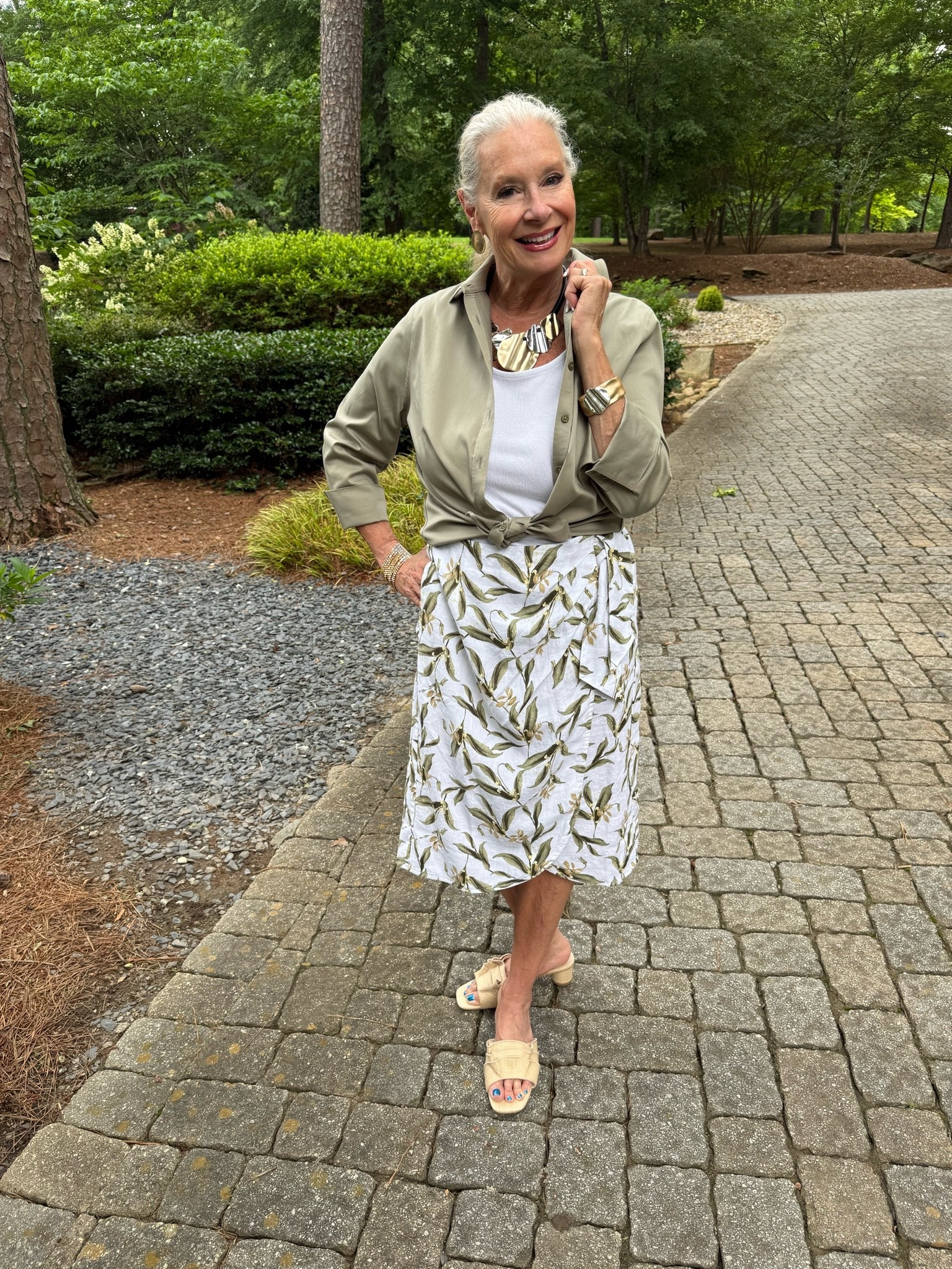 Love the linen wrap skirt from Chico’s
