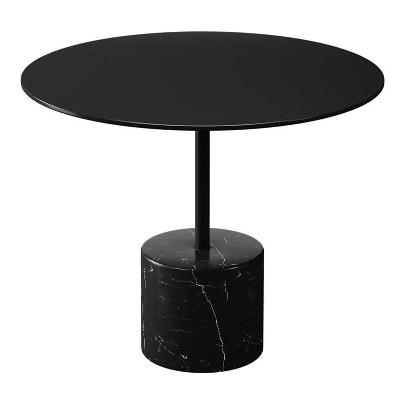 Aron Living Poke 17.3" Mid-Century Marble and Metal Coffee Table in Black - Walmart.com | Walmart (US)
