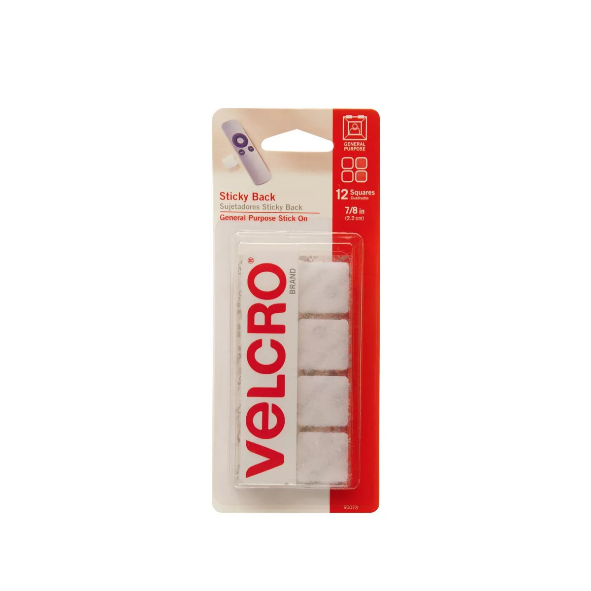 VELCRO 7/8" Sticky Back Squares Adhesives White | Target