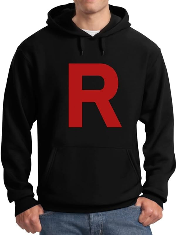 Tstars Team Rocket Hoodie Anime Pullover Hooded Sweatshirt Halloween Hoodies for Men | Amazon (US)