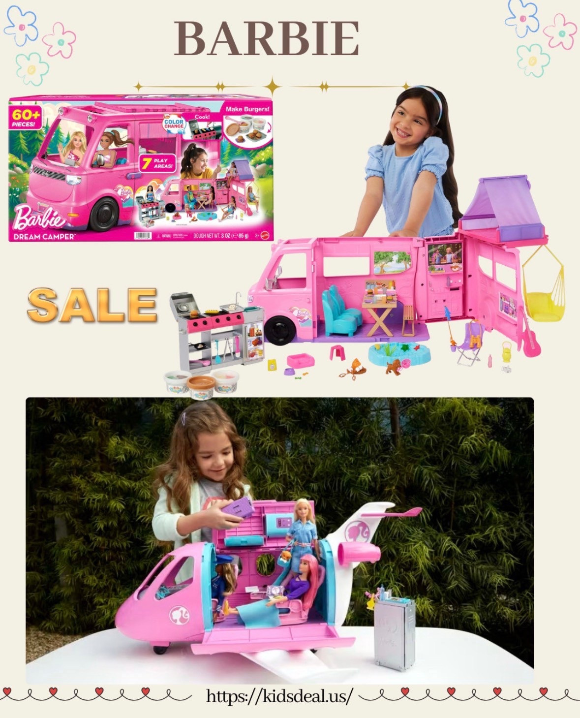 Barbie dream travel set ✈️💖

The Barbie Dream Airplane is all pink and SO dreamy 💕
Open the cabin, sit Barbie in her comfy seat, recline to rest & even use the sleep mask 😴

Adventure continues with the Barbie Dream Camper 🚐
Includes roof tent, swing chair, fishing pond & BBQ grill 🎣🔥

Travel, camp & imagine endless Barbie stories ✨
Both on sale now!

#barbie #barbiedreamplane #barbiedreamcamper #amazonfinds #toylovers #momfinds 

 

#LTKSaleAlert #LTKKids #LTKOver40