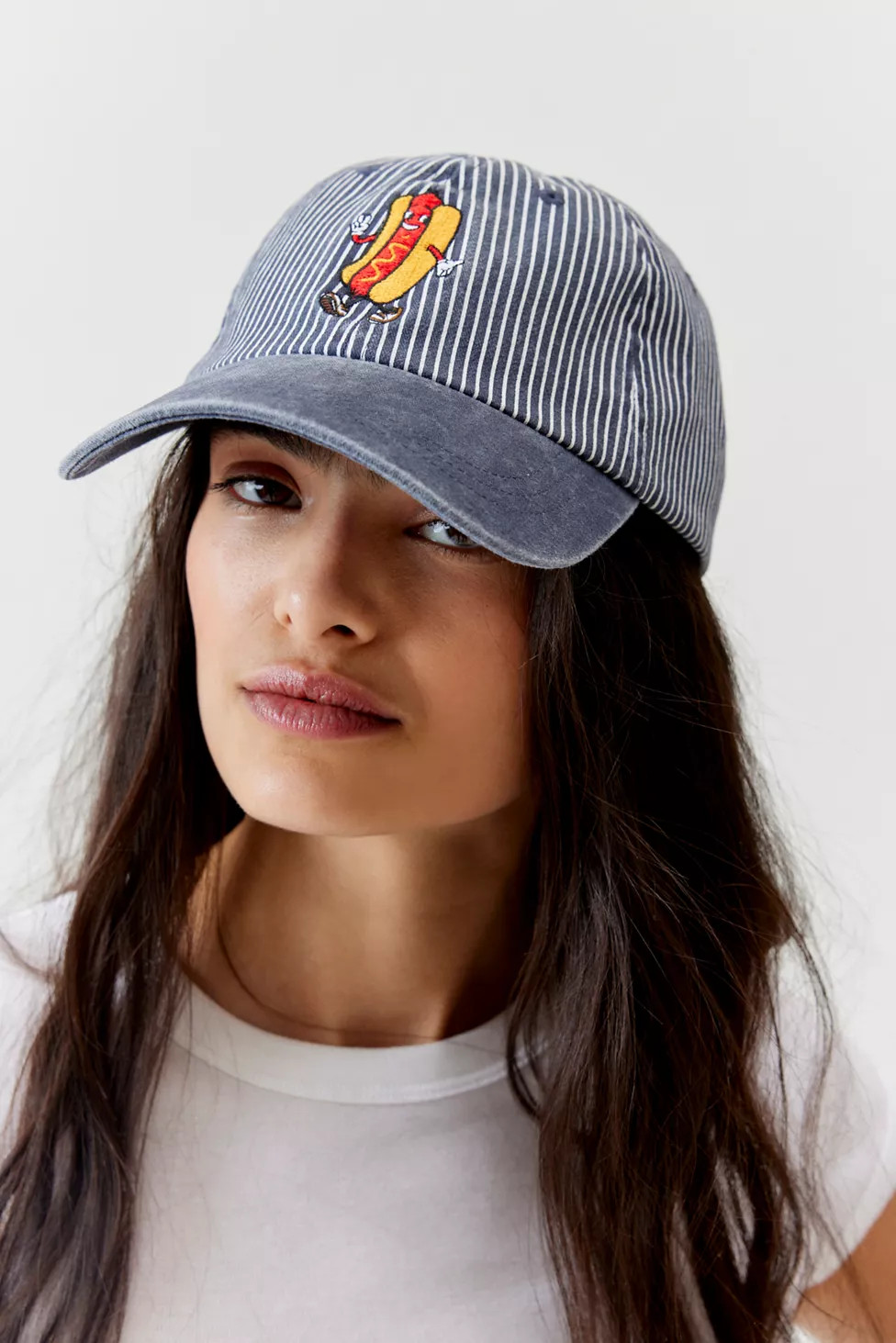 Hot Dog Striped Baseball Hat | Urban Outfitters (US and RoW)