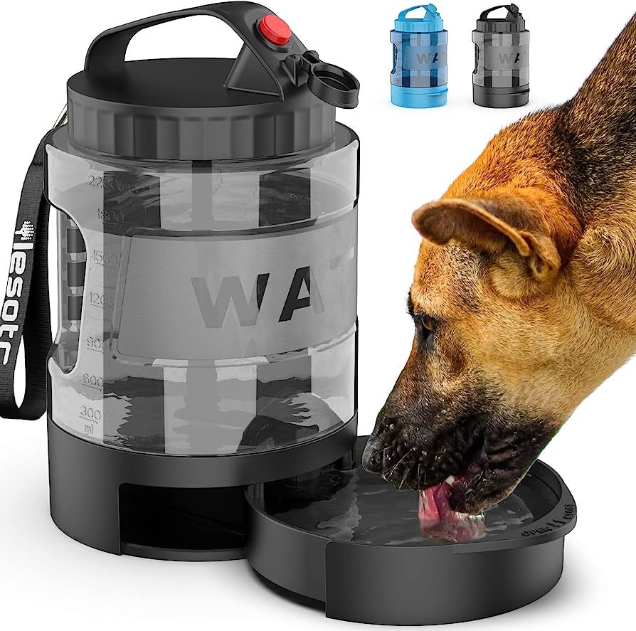 Dog Water Bowl Dispenser,Travel Dog Bowls for Camping Hiking Dog Park, 77OZ Dog Water Dispenser w... | Amazon (US)