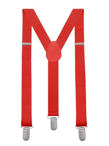 Man of Men Red Suspenders for Men, Red Suspenders for Women | Amazon (US)