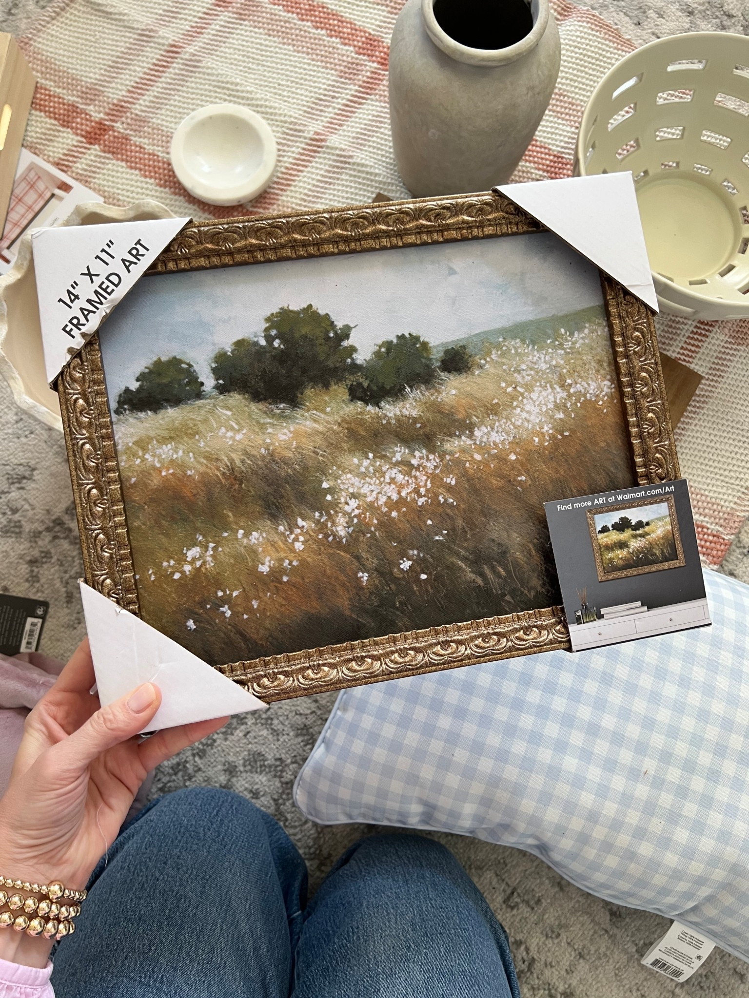 Walmart artwork for $10, such a pretty find! I have it on a shelf in my bathroom and it’s making me happy. #spring decor affordable home refresh Walmart 