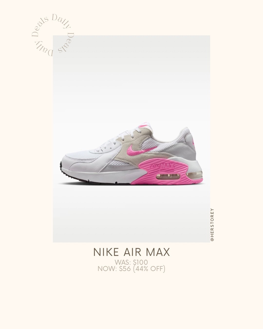 Nike Air Max 
Was: $100
NOW: $56 (44% OFF)

#LTKActive #LTKSpringSale #LTKSaleAlert