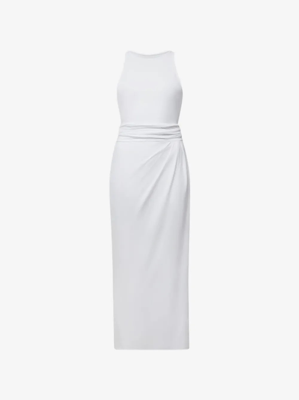 sarong-tie sleeveless midi dress | Farfetch Global