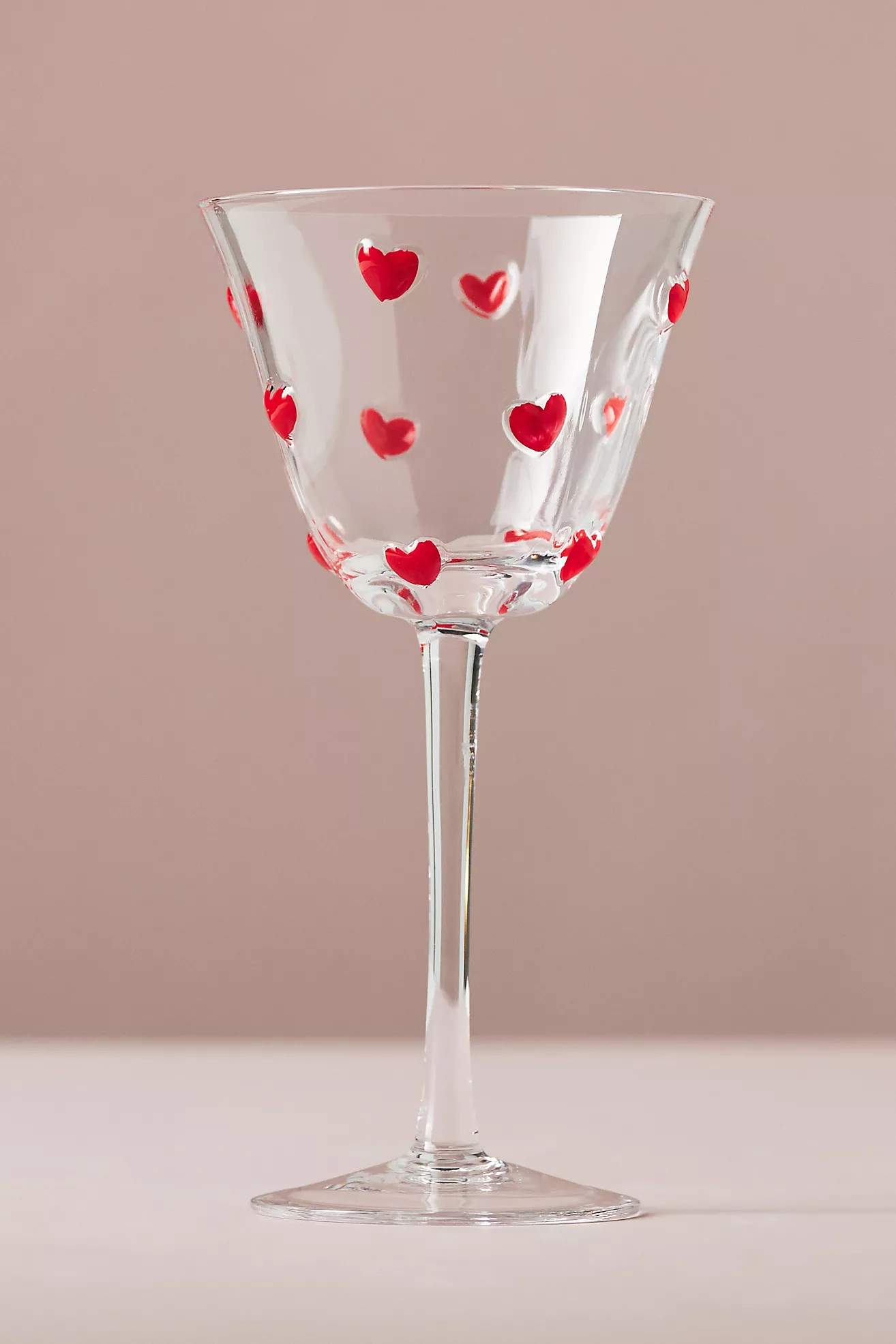 Handpainted Amorette Heart Icon Coupe Glass | Anthropologie (US)