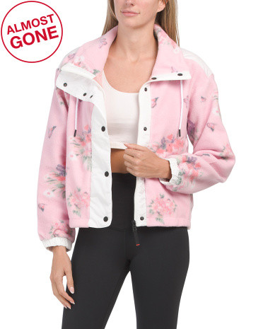 Ninetta Floral Print Fleece Jacket | TJ Maxx