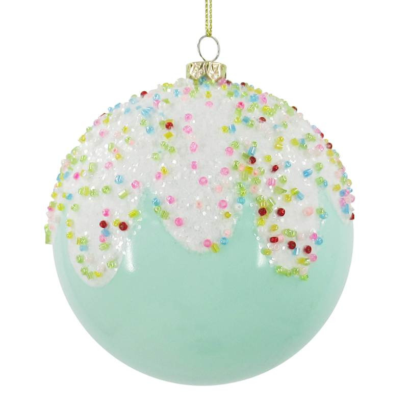 Green Ball Ornament, 3.9" | At Home