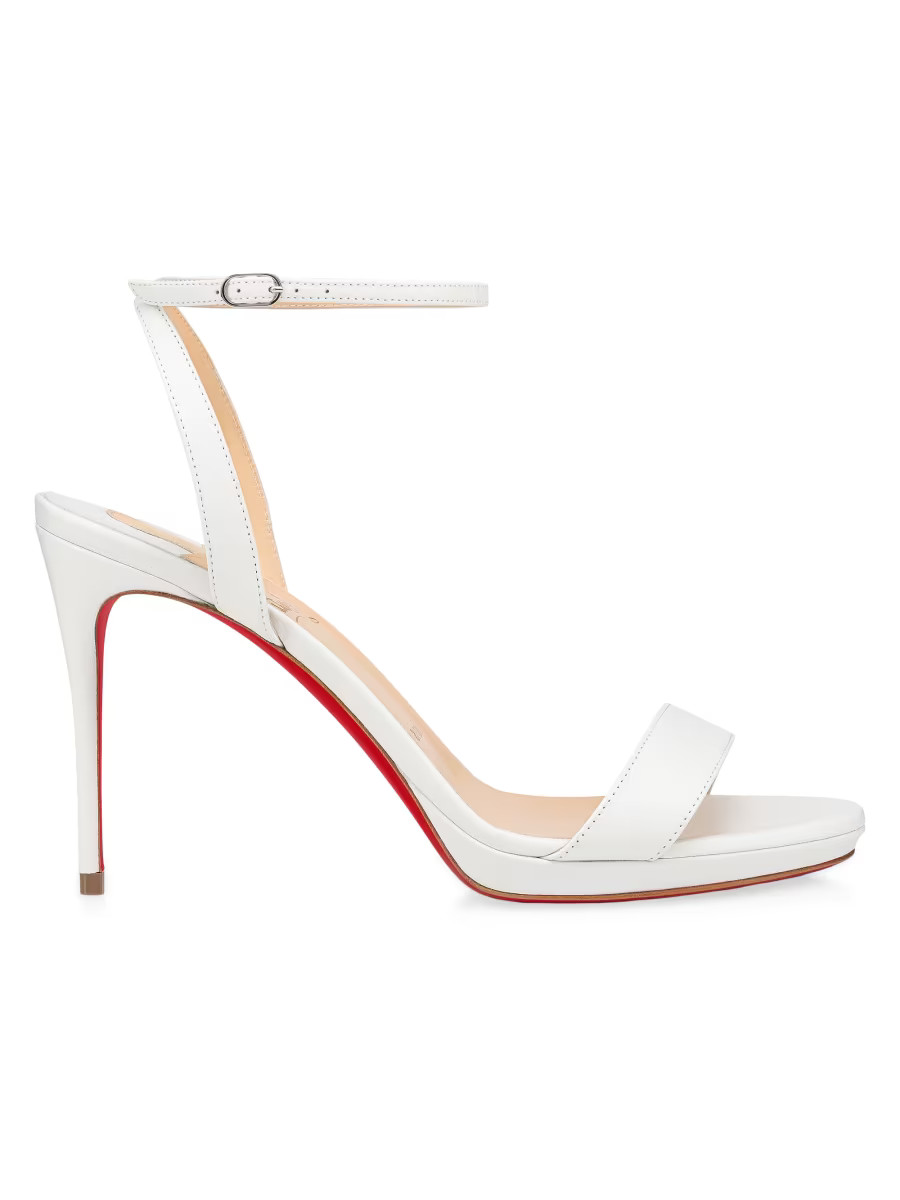 Loubi Queen 100MM Leather Sandals | Saks Fifth Avenue