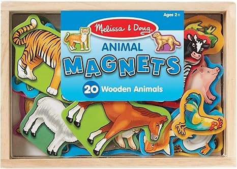 Melissa & Doug 20 Wooden Animal Magnets in a Box | Amazon (US)