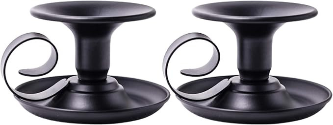 Retro Iron Taper Candle Holder, Set of 2, Simple Black Candlestick Holders Candlelight Stand for ... | Amazon (US)