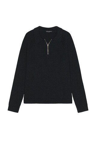 Central Park West Oversized Chunky Quarter Zip Sweater in Black. - size L | Revolve Clothing (Global)