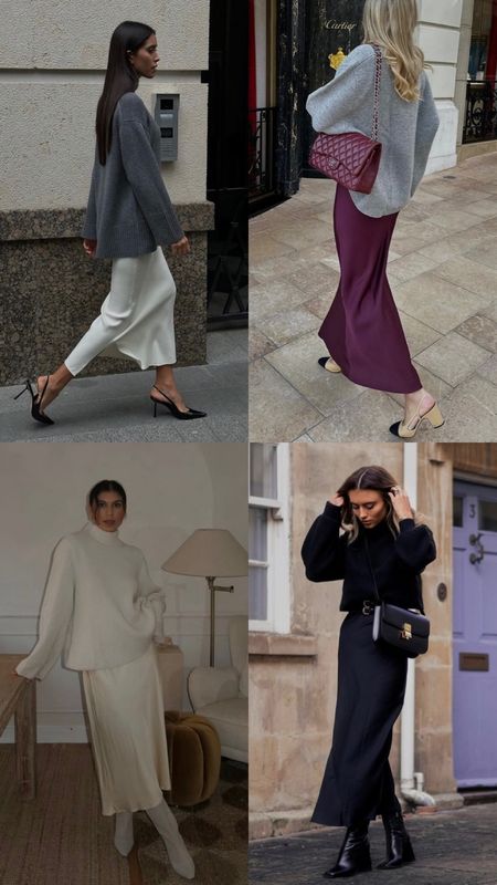 Silk skirt
Satin midi skirt
Autumn style
Fall style
Thanksgiving outfits
Slingback heels
Cap toe heels
Leather boots

#LTKstyletip #LTKfindsunder100 #LTKSeasonal