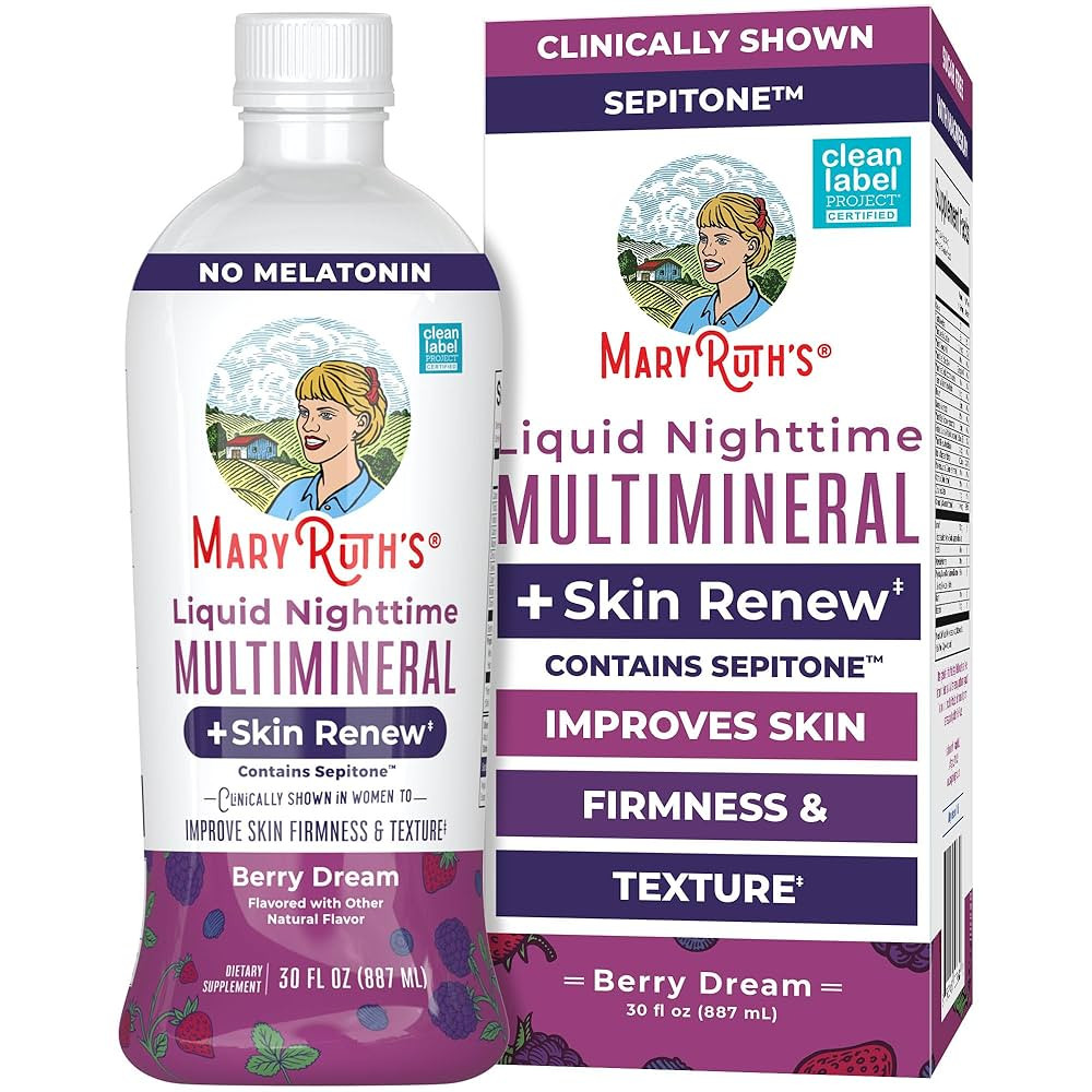 MaryRuth's Liquid Nighttime Liquid Multimineral + Skin Renew | Clinically Shown in Women to Reduc... | Amazon (US)