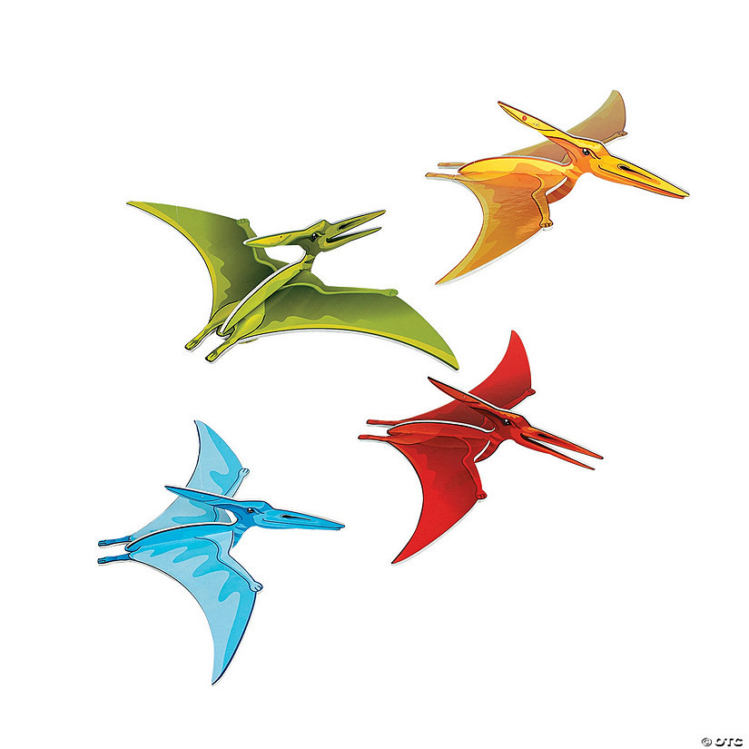 21" Dino-Mite Pterodactyl 3D Ceiling Decorations - 4 Pc. | Oriental Trading Company
