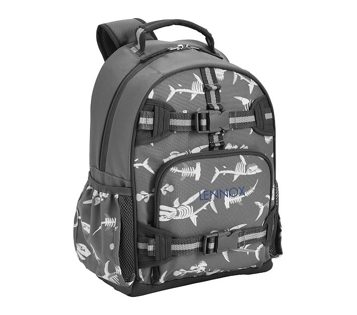 Mackenzie Gray Shark Bones Glow-in-the-Dark Backpacks | Pottery Barn Kids