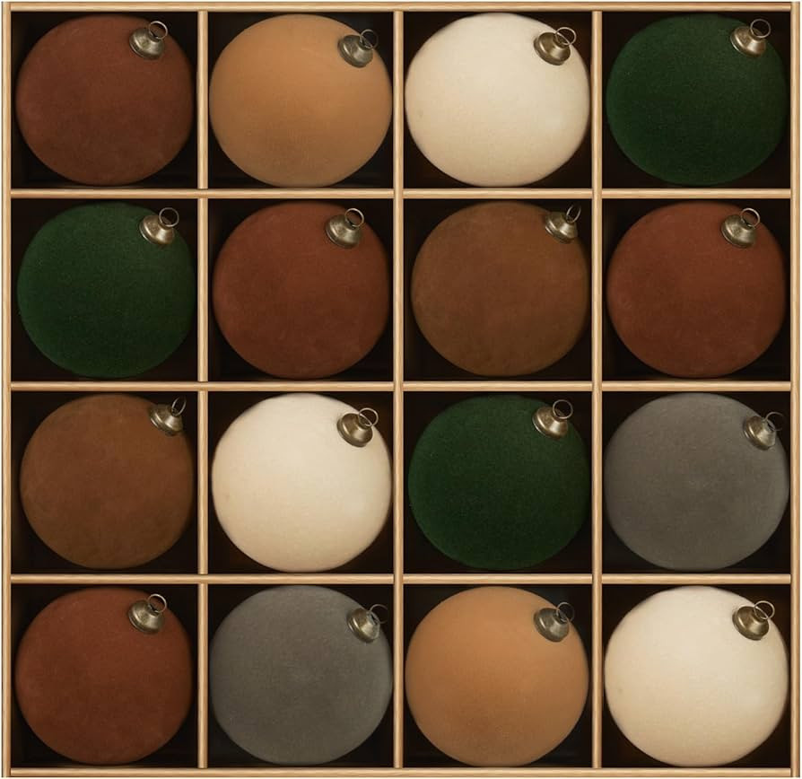 JORNOY 16-Pack Velvet Christmas Ornaments Ball, Large Flocked Ornaments for Christmas Tree - Shat... | Amazon (US)