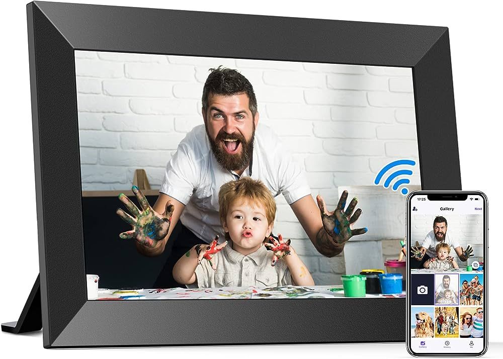 BIGASUO 10.1 Inch WiFi Digital Picture Frame, IPS HD Touch Screen Cloud Smart Photo Frames with B... | Amazon (US)