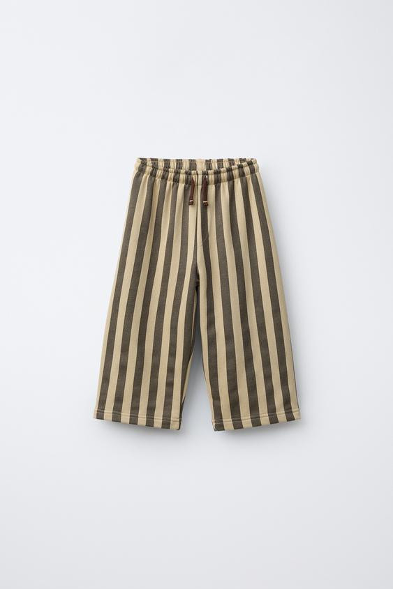 STRIPED PLUSH PANTS | Zara US